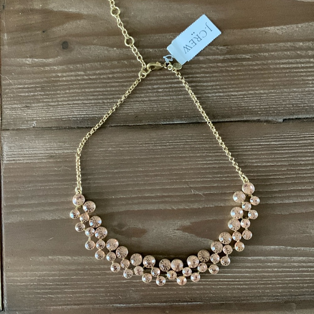 J. Crew Gold Blush Gemstone Necklace